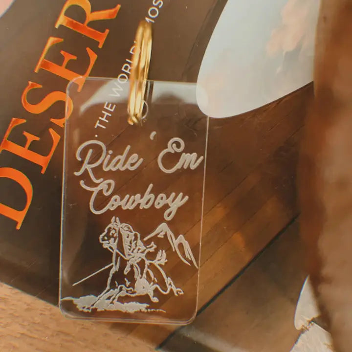 RIDE EM' ACRYLIC KEYCHAIN