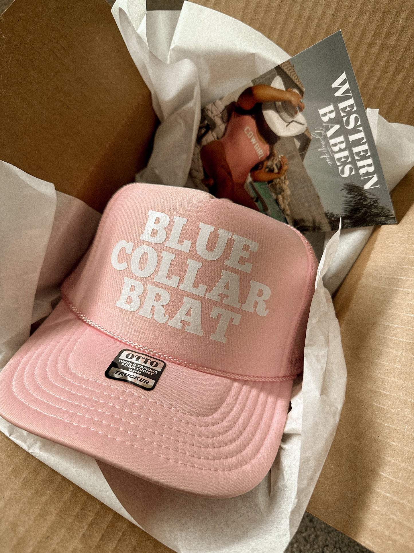 BLUE COLLAR BRAT TRUCKER HAT