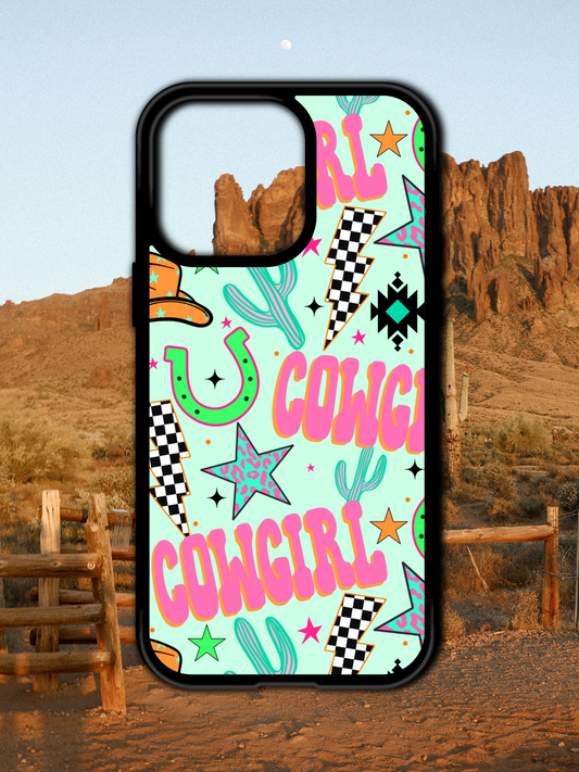 NEON COWGIRL MAGSAFE COMPATIBLE IPHONE CASE
