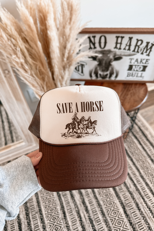 SAVE A HORSE TRUCKER HAT